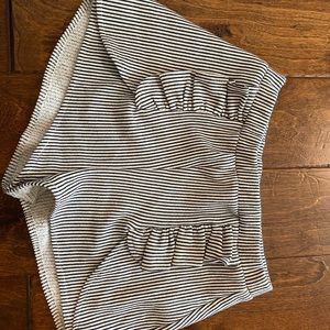 Women’s Zara Black & White Striped Shorts.
